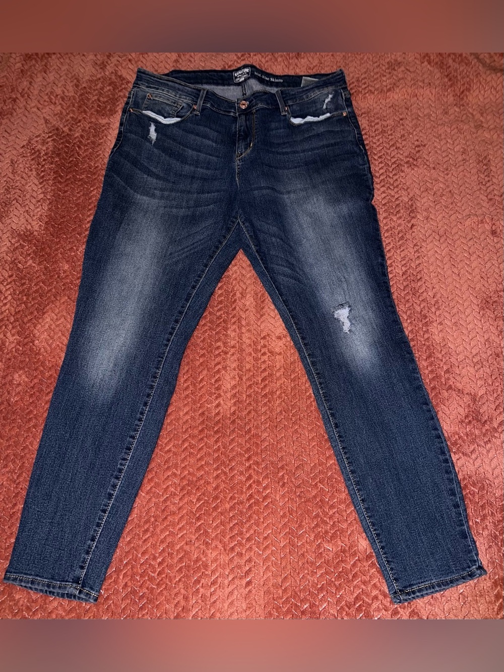 Signature Levi Strauss - Dark Blue Skinny Jeans with Light Distress